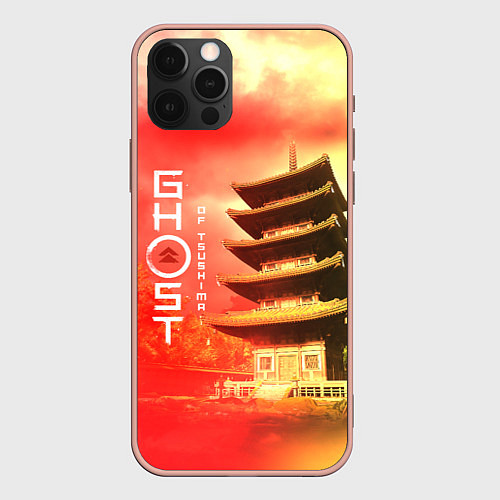Чехол iPhone 12 Pro Max Ghost of Tsushima Призрак Цусимы Z / 3D-Светло-розовый – фото 1