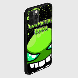 Чехол для iPhone 12 Pro Max Geometry Dash: Green Evil, цвет: 3D-черный — фото 2