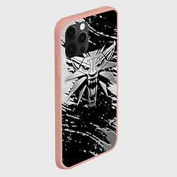 Чехол для iPhone 12 Pro Max THE WITCHER LOGO STEEL, цвет: 3D-светло-розовый — фото 2