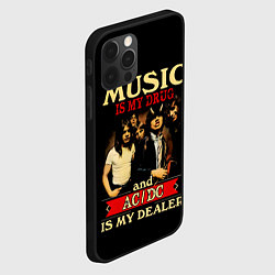 Чехол для iPhone 12 Pro Max MUSYC IS MY DRUG and ACDC IS MY DEALER, цвет: 3D-черный — фото 2