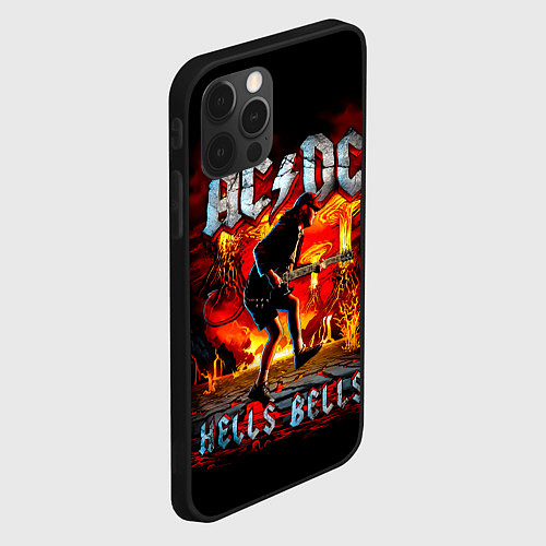 Чехол iPhone 12 Pro Max ACDC HELLS BELLS / 3D-Черный – фото 2