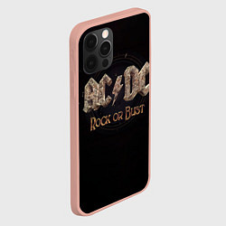 Чехол для iPhone 12 Pro Max ACDC Rock or Bust, цвет: 3D-светло-розовый — фото 2