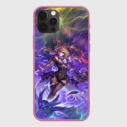 Чехол для iPhone 12 Pro Max Ифрит Геншин Импакт Z, цвет: 3D-малиновый
