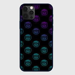 Чехол для iPhone 12 Pro Max PSG NEON ПСЖ НЕОН, цвет: 3D-черный