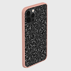 Чехол для iPhone 12 Pro Max Паутина, цвет: 3D-светло-розовый — фото 2