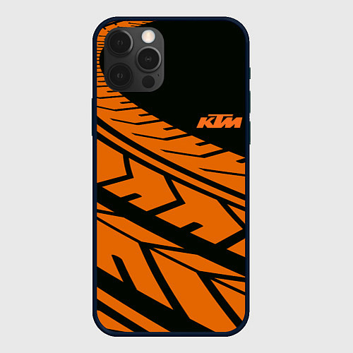 Чехол iPhone 12 Pro Max ORANGE KTM КТМ Z / 3D-Черный – фото 1