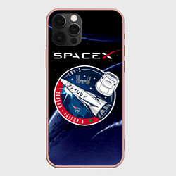 Чехол для iPhone 12 Pro Max Space X, цвет: 3D-светло-розовый