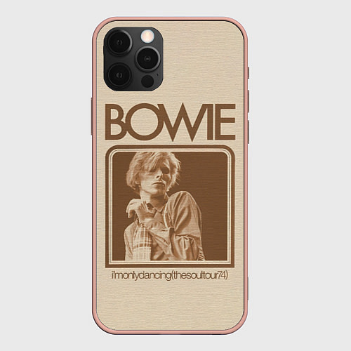 Чехол iPhone 12 Pro Max Im Only Dancing - David Bowie / 3D-Светло-розовый – фото 1