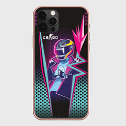 Чехол для iPhone 12 Pro Max Неоновый гонщик скин CS:GO, цвет: 3D-светло-розовый