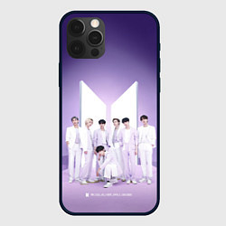 Чехол для iPhone 12 Pro Max BTS Purple, цвет: 3D-черный