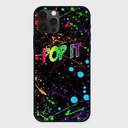 Чехол для iPhone 12 Pro Max POP IT CRAZY BRUSHES ПОП ИТ БРЫЗГИ КРАСОК, цвет: 3D-черный