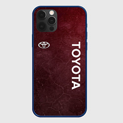 Чехол для iPhone 12 Pro Max TOYOTA RED GRUNGE, цвет: 3D-тёмно-синий