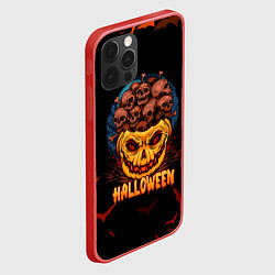 Чехол для iPhone 12 Pro Max Тыква с черепами, цвет: 3D-красный — фото 2