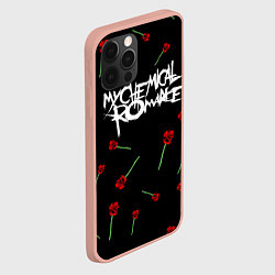 Чехол для iPhone 12 Pro Max MY CHEMICAL ROMANCE РОЗЫ MCR ROSES, цвет: 3D-светло-розовый — фото 2