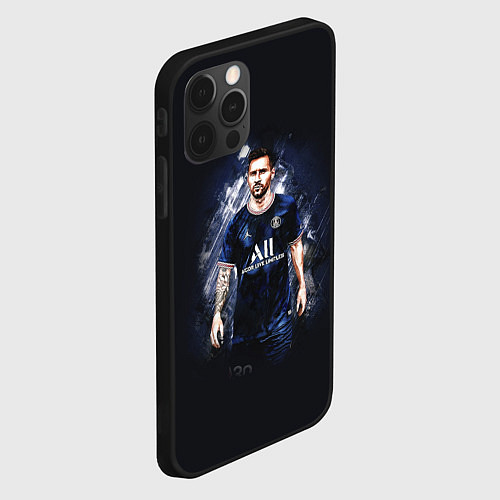 Чехол iPhone 12 Pro Max Lionel Messi Paris Saint-Germain / 3D-Черный – фото 2