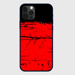 Чехол для iPhone 12 Pro Max КРАСНЫЙ ГРАНЖ RED GRUNGE, цвет: 3D-черный