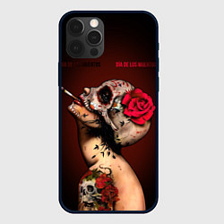 Чехол для iPhone 12 Pro Max Ведьма с красной розой, цвет: 3D-черный