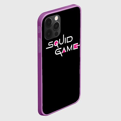 Чехол iPhone 12 Pro Max Squid Game / 3D-Сиреневый – фото 2