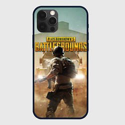 Чехол для iPhone 12 Pro Max PUBG СОЛДАТ В ШЛЕМЕ ПАБГ, цвет: 3D-черный