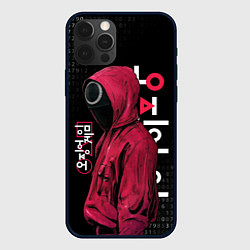 Чехол для iPhone 12 Pro Max ИГРА В КАЛЬМАРА, СТРАЖ КРУГ БИНАРНЫЙ КОД, цвет: 3D-черный