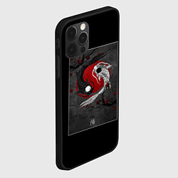 Чехол для iPhone 12 Pro Max Карпы инь янь, цвет: 3D-черный — фото 2