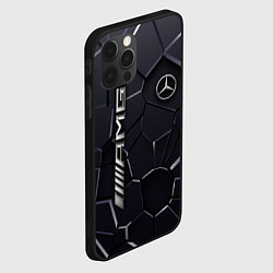 Чехол для iPhone 12 Pro Max Mercedes AMG 3D плиты, цвет: 3D-черный — фото 2