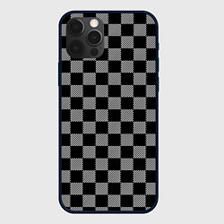 Чехол для iPhone 12 Pro Max Шахматные Клетки, цвет: 3D-черный