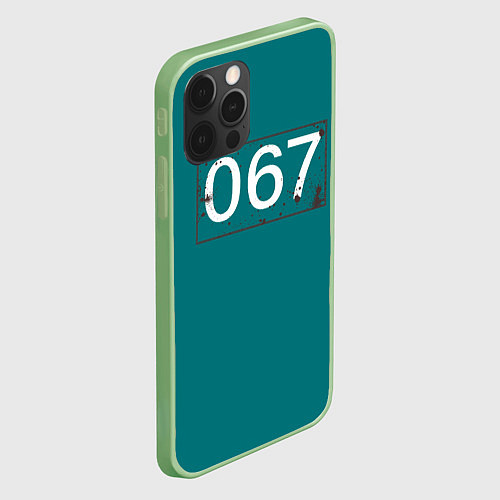 Чехол iPhone 12 Pro Max Игрок в кальмара 067 / 3D-Салатовый – фото 2