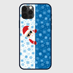 Чехол для iPhone 12 Pro Max С Новым Годом дед мороз, цвет: 3D-черный