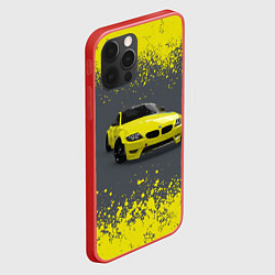 Чехол для iPhone 12 Pro Max БМВ ЖЕЛТЫЙ ПЕРФОРМАНС, цвет: 3D-красный — фото 2