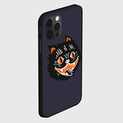 Чехол для iPhone 12 Pro Max Одержимый кот, цвет: 3D-черный — фото 2