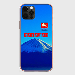 Чехол для iPhone 12 Pro Max Магадан герб, цвет: 3D-светло-розовый