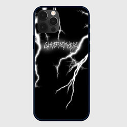 Чехол для iPhone 12 Pro Max GHOSTEMANE Lightning Гостмейн Молния Надпись, цвет: 3D-черный