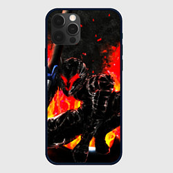 Чехол для iPhone 12 Pro Max БЕРСЕРК ОГНЕННЫЙ BERSERK, цвет: 3D-черный