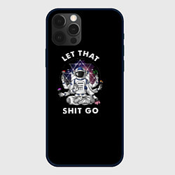 Чехол для iPhone 12 Pro Max Космонавт на чиле, цвет: 3D-черный