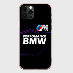 Чехол для iPhone 12 Pro Max BMW фанат, цвет: 3D-светло-розовый