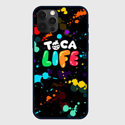 Чехол для iPhone 12 Pro Max TOCA BOCA RAINBOW PAINTS ТОКА БОКА РАДУЖНЫЕ КРАСКИ, цвет: 3D-черный