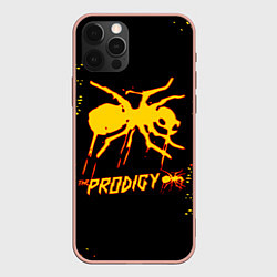 Чехол для iPhone 12 Pro Max The Prodigy логотип, цвет: 3D-светло-розовый