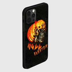 Чехол для iPhone 12 Pro Max Helloween череп тыква scull pumkin, цвет: 3D-черный — фото 2