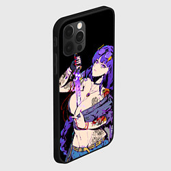 Чехол для iPhone 12 Pro Max Сегун Райден балл модная с мечом genshin impact, цвет: 3D-черный — фото 2