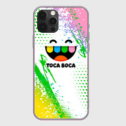 Чехол для iPhone 12 Pro Max Toca Boca: Улыбашка, цвет: 3D-серый