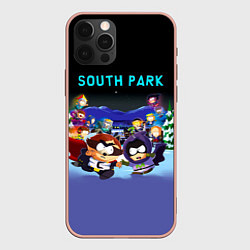 Чехол для iPhone 12 Pro Max Енот и его команда - противостояние Южный Парк, цвет: 3D-светло-розовый