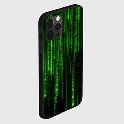 Чехол для iPhone 12 Pro Max Матрица двоичный код, цвет: 3D-черный — фото 2