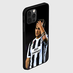 Чехол для iPhone 12 Pro Max Пауло Дибала, Dybala, цвет: 3D-черный — фото 2