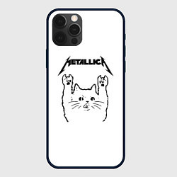 Чехол для iPhone 12 Pro Max Metallica Meowtallica, цвет: 3D-черный