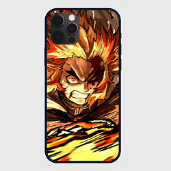 Чехол для iPhone 12 Pro Max Убийца демонов - Ренгоку Кёджуро, цвет: 3D-черный