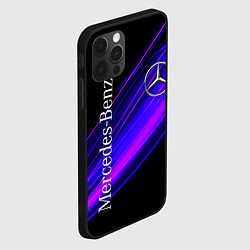 Чехол для iPhone 12 Pro Max MERCEDES-BENZ МЕРСЕДЕС-БЕНЗ ПУРПУРНЫЙ, цвет: 3D-черный — фото 2