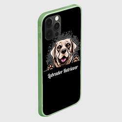 Чехол для iPhone 12 Pro Max Лабрадор-Ретривер Labrador Retriever, цвет: 3D-салатовый — фото 2