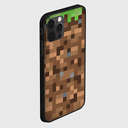 Чехол для iPhone 12 Pro Max ЗЕМЛЯ DIRT MINECRAFT, цвет: 3D-черный — фото 2