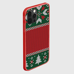 Чехол для iPhone 12 Pro Max Knitted Christmas Pattern, цвет: 3D-красный — фото 2